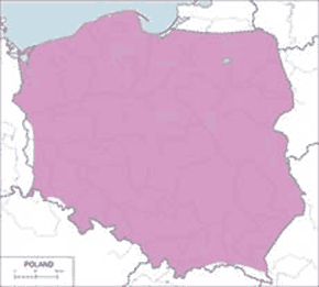 Dudek – mapa występowania w Polsce