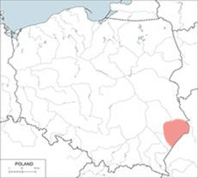 Suseł perełkowany – mapa występowania w Polsce