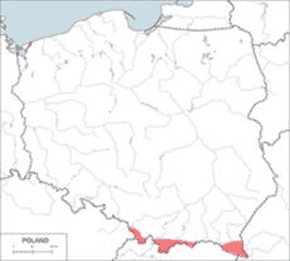 Wąż Eskulapa – mapa występowania w Polsce