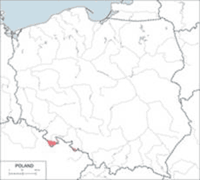 Zaskroniec rybołów - mapa występowania w Polsce