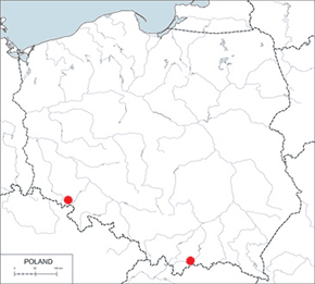Niepylak apollo - mapa występowania w Polsce
