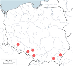 Zmierzchnica trupia główka – mapa występowania w Polsce