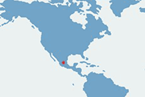 Aksolotl meksykański - mapa występowania na świecie