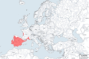 Grzebiuszka gibraltarska - mapa występowania na świecie