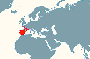 Iberyjska żaba wodna – mapa występowania na świecie