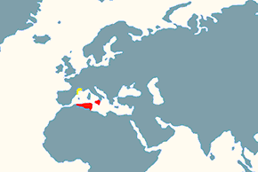 Krągłojęzyczka zwyczajna - mapa występowania na świecie