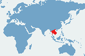 Łusecznik kotajski - mapa występowania na świecie
