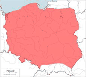 Ropucha paskówka – mapa występowania w Polsce