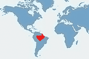 Rzekotka żabia - mapa występowania na świecie