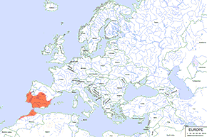 Traszka Waltla – mapa występowania na świecie