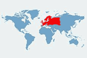 Żaba trawna – mapa występowania na świecie