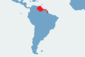 Epoletówka - mapa występowania na świecie