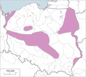 Batalion - mapa występowania w Polsce