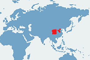 Bażant królewski – mapa występowania na świecie