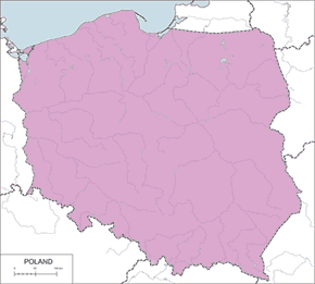 Cierniówka – mapa występowania w Polsce