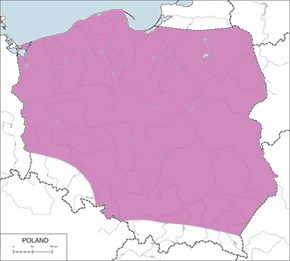 Cyranka - mapa występowania w Polsce
