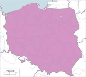 Czajka (zwyczajna) - mapa występowania w Polsce