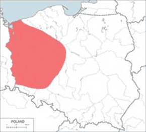 Drop (zwyczajny) - mapa występowania w Polsce