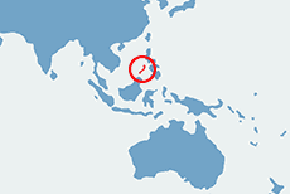 Dzioborożec palawański - mapa występowania na świecie