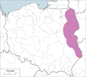 Gadożer - mapa występowania w Polsce