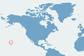 Bernikla hawajska - mapa występowania na świecie