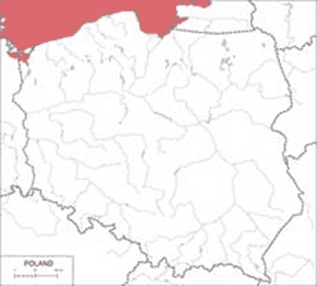 Głuptak zwyczajny – mapa występowania w Polsce