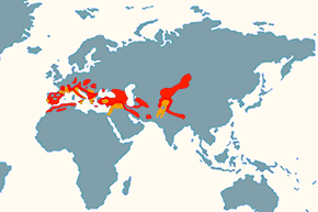 Głuszek – mapa występowania na świecie
