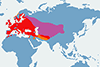 Kawka (zwyczajna) - mapa