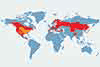 Krzyżodziób świerkowy - mapa