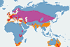 Perkoz dwuczuby - mapa