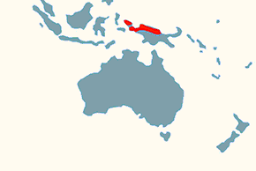 Kazuar jednokoralowy - mapa występowania na świecie