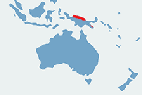 Koroniec plamoczuby - mapa występowania na świecie