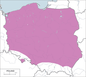 Kszyk – mapa występowania w Polsce