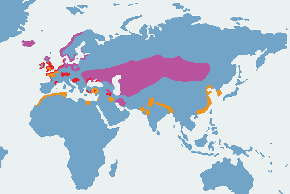 Ohar - mapa występowania na świecie