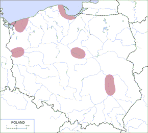 Ostrygojad (zwyczajny) – mapa występowania w Polsce