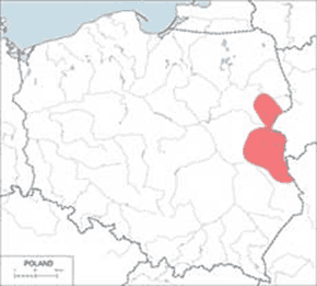 Puszczyk mszarny - mapa występowania w Polsce
