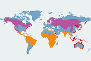 Rybołów - mapa występowania na świecie
