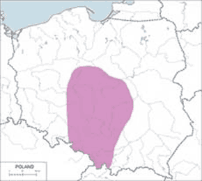 Ślepowron (zwyczajny) – mapa występowania w Polsce
