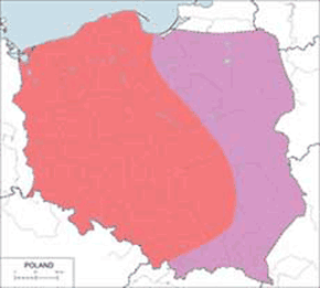 Szpak (zwyczajny) – mapa występowania w Polsce