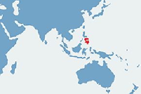 Wyspiarek płowobrzuchy - mapa występowania na świecie