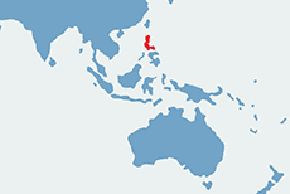 Wyspiarek zbroczony - mapa występowania na świecie