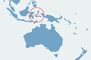 Babirussa wąsata - mapa występowania na świecie