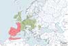 Królik europejski - mapa