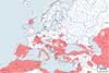 Żbik europejski - mapa