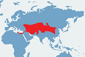Stepojeż uszaty – mapa występowania na świecie
