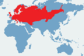 Karczownik ziemnowodny - mapa występowania na świecie