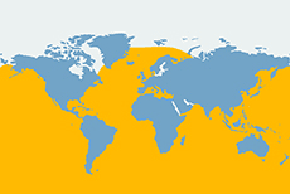 Kaszalot, potwal - mapa występowania na świecie