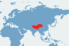 Kiang tybetański – mapa występowania na świecie
