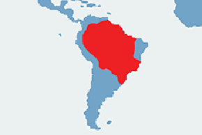 Ostronos rudy - mapa występowania na świecie