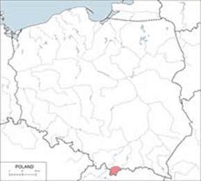 Kozica północna – mapa występowania w Polsce